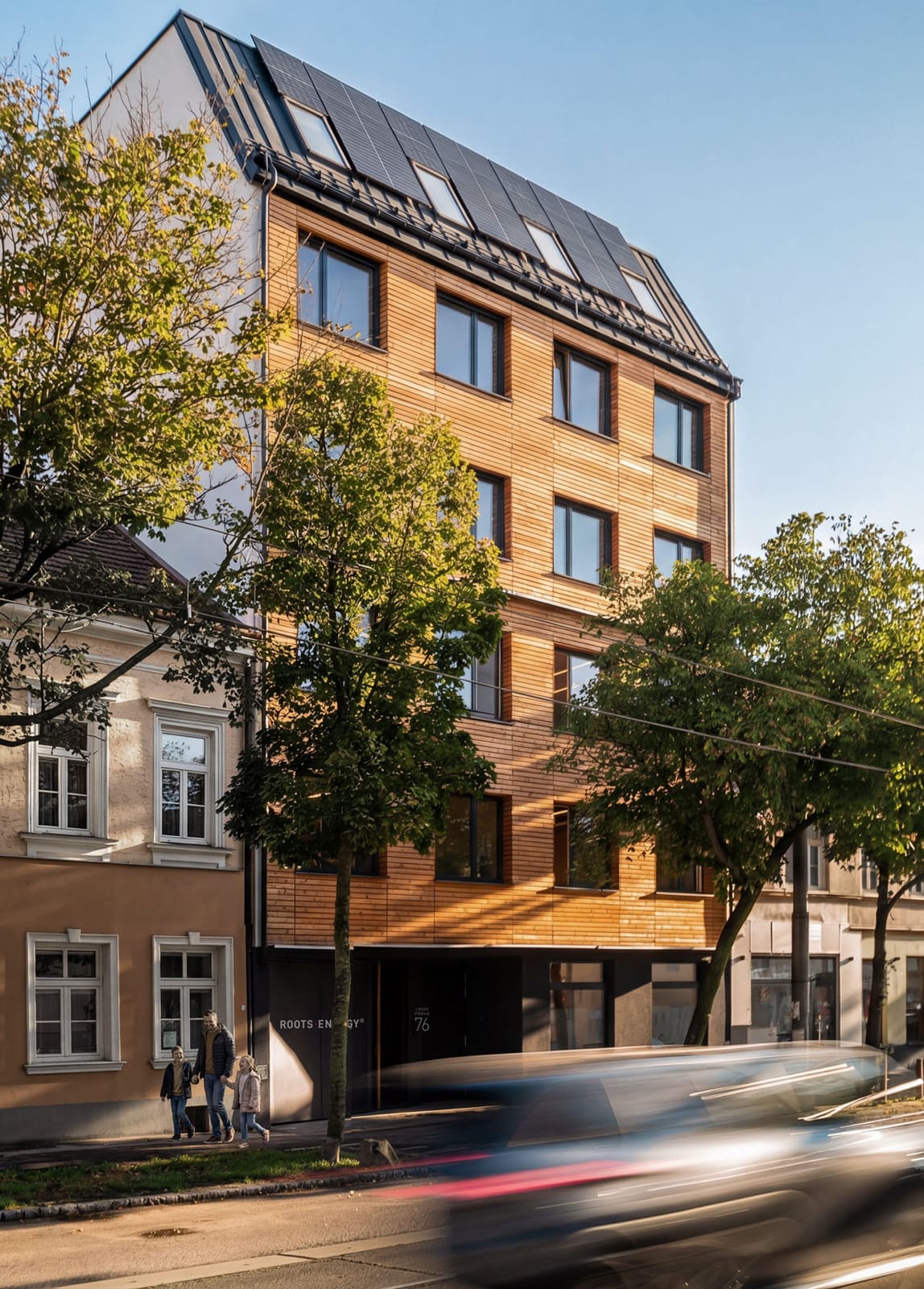 Roots·House at Linzer Straße 76 in Vienna-Penzing, research and development centre